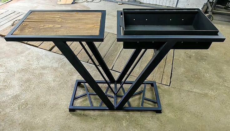 Мангал Forge.13 “Вікторі” — Преміум лофт з дерев’яною полицею