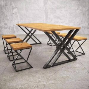 Преміум стіл Loft + 6 стільців (модель "Х")